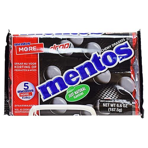 Licorice Mentos Roll 5Pack